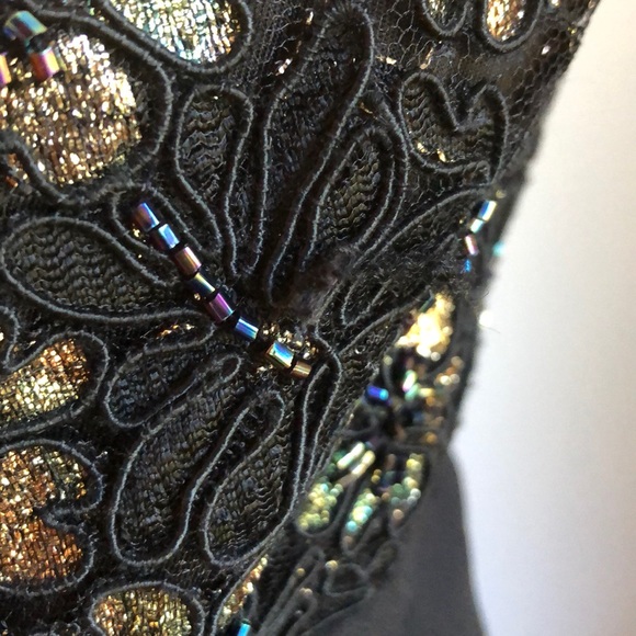 Paris line Black Long Formal Dress Single Shoulder - Picture 8 of 16